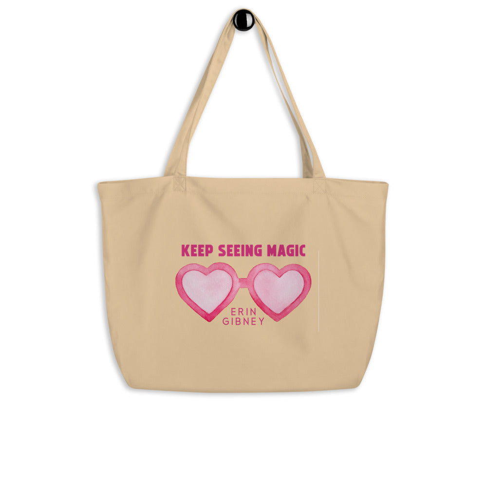 Rose Colored Glasses 0 Large organic tote bag